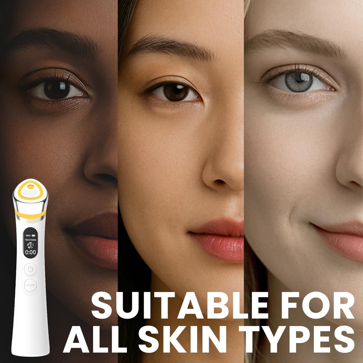 Face Lift Device – 8 in 1 Skin Tightening and Lifting, LED Light Therapy for Wrinkles, Korean Skin Care, Spa-Grade Facial Massager Lifting & Firming Beauty Massager (White)