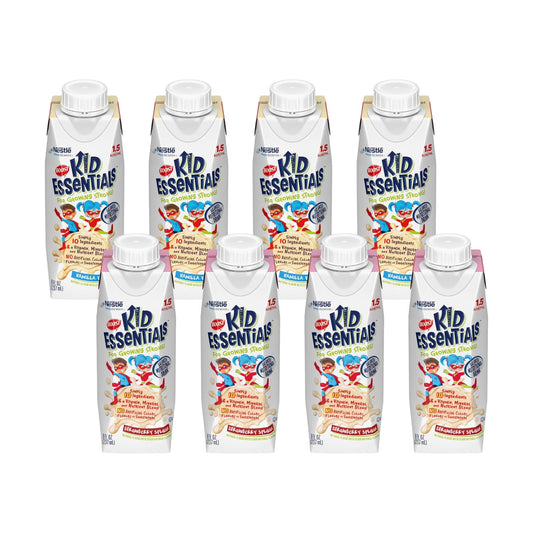 Boost Kid Essentials 1.5 Balanced Nutritional Drink (8 Fl Oz (Pack of 8), Strawberry & Chocolate)