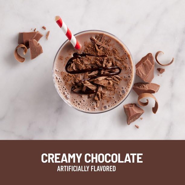 SlimFast Advanced Nutrition Creamy Chocolate Shake – Ready to Drink Meal Replacement – 20g of Protein – 11 Fl. Oz. Bottle – 12 Count - Pantry Friendly