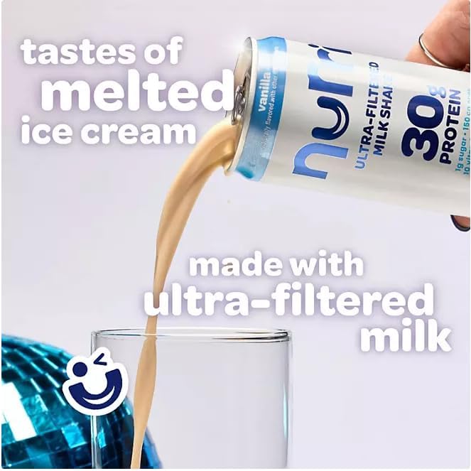Nurri Ultra-Filtered Protein Shake Variety Pack, Vanilla & Chocolate, 30g Protein, 12 Cans (11 fl oz Each)