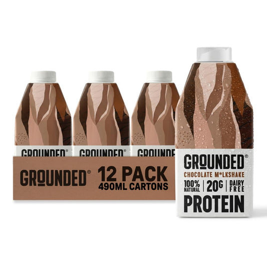 Grounded Chocolate Protein Milkshake, 20g Protein, Dairy Free, 16.6 fl oz