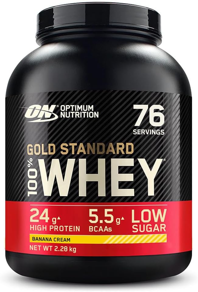 Optimum Nutrition Gold Standard 100% Whey Protein Powder, Banana Cream, 5 Pound (Packaging May Vary) (1064598)