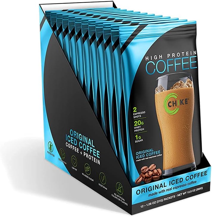 Chike High Protein Iced Coffee, 12 Single Serving Packets (Original)
