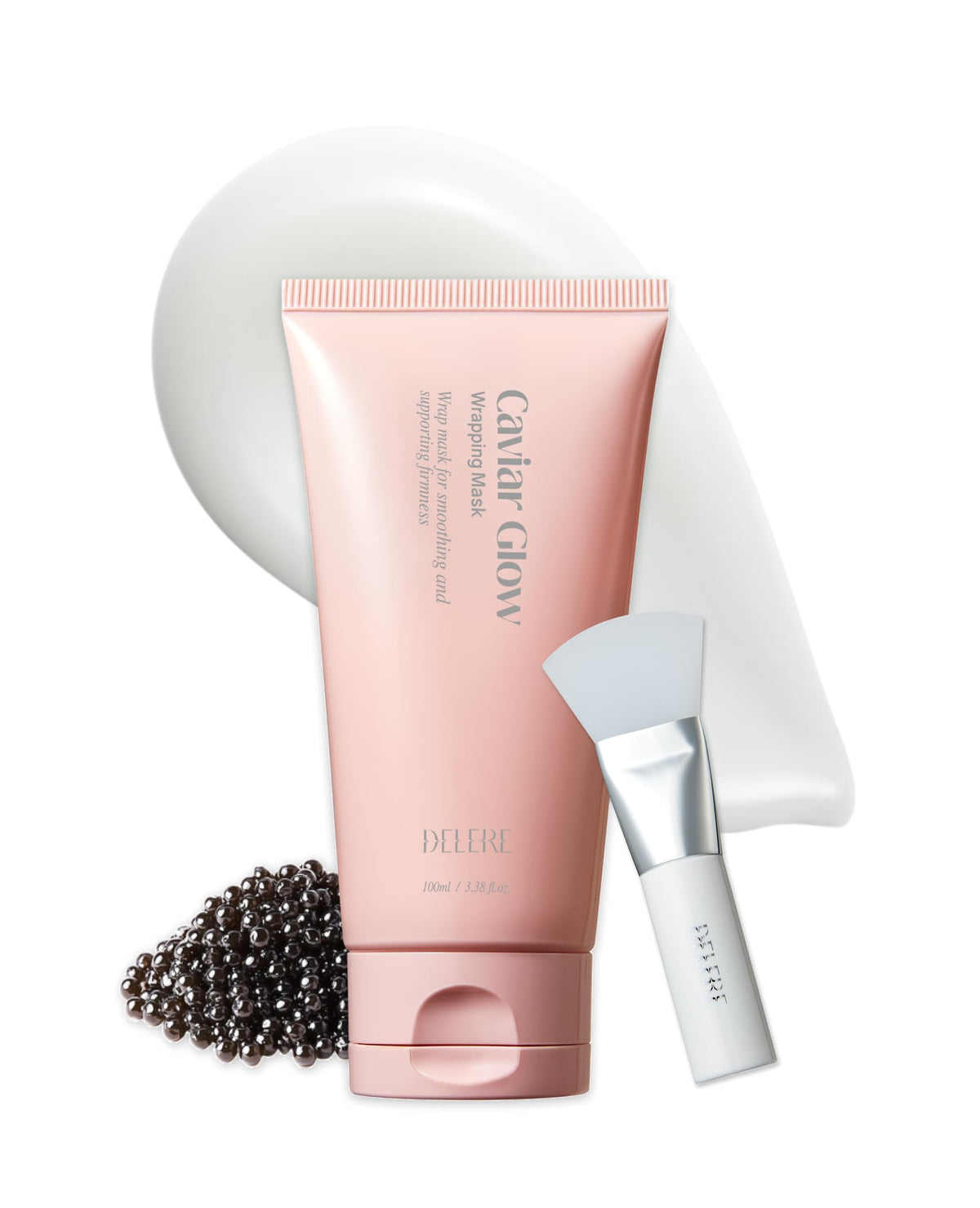 Delere Caviar Glow Collagen Wrapping Mask | Korean Peel Off Face Mask for Glowing Skin and Visible Skin Tightening, 3.4oz