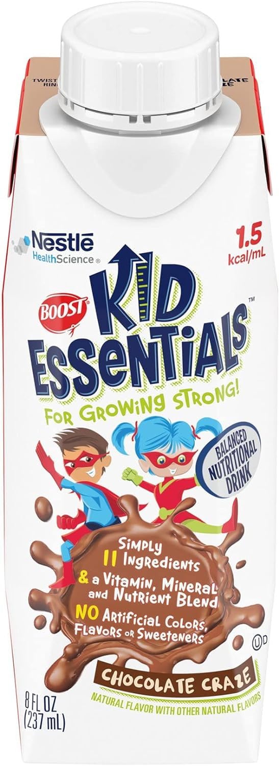Boost Kid Essentials 1.5 Balanced Nutritional Drink (8 Fl Oz (Pack of 8), Strawberry & Chocolate)