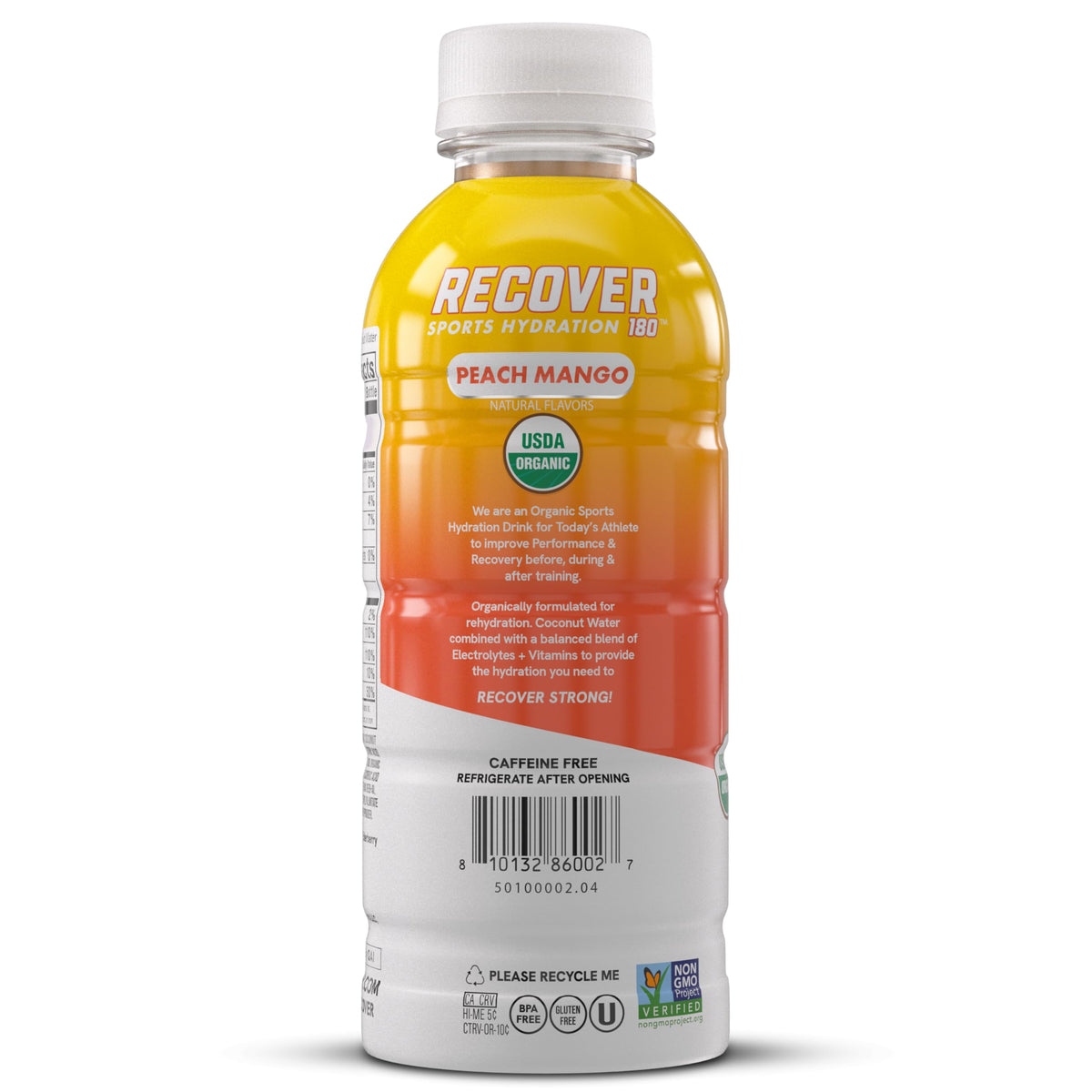 RECOVER 180 Organic Sports Hydration Drink, No Sugar Added, 20 Calorie Sports Beverage, Organic Flavors With Vitamins, Potassium-Packed Electrolytes (16.9 Fl Oz (Pack of 12), Variety Pack)
