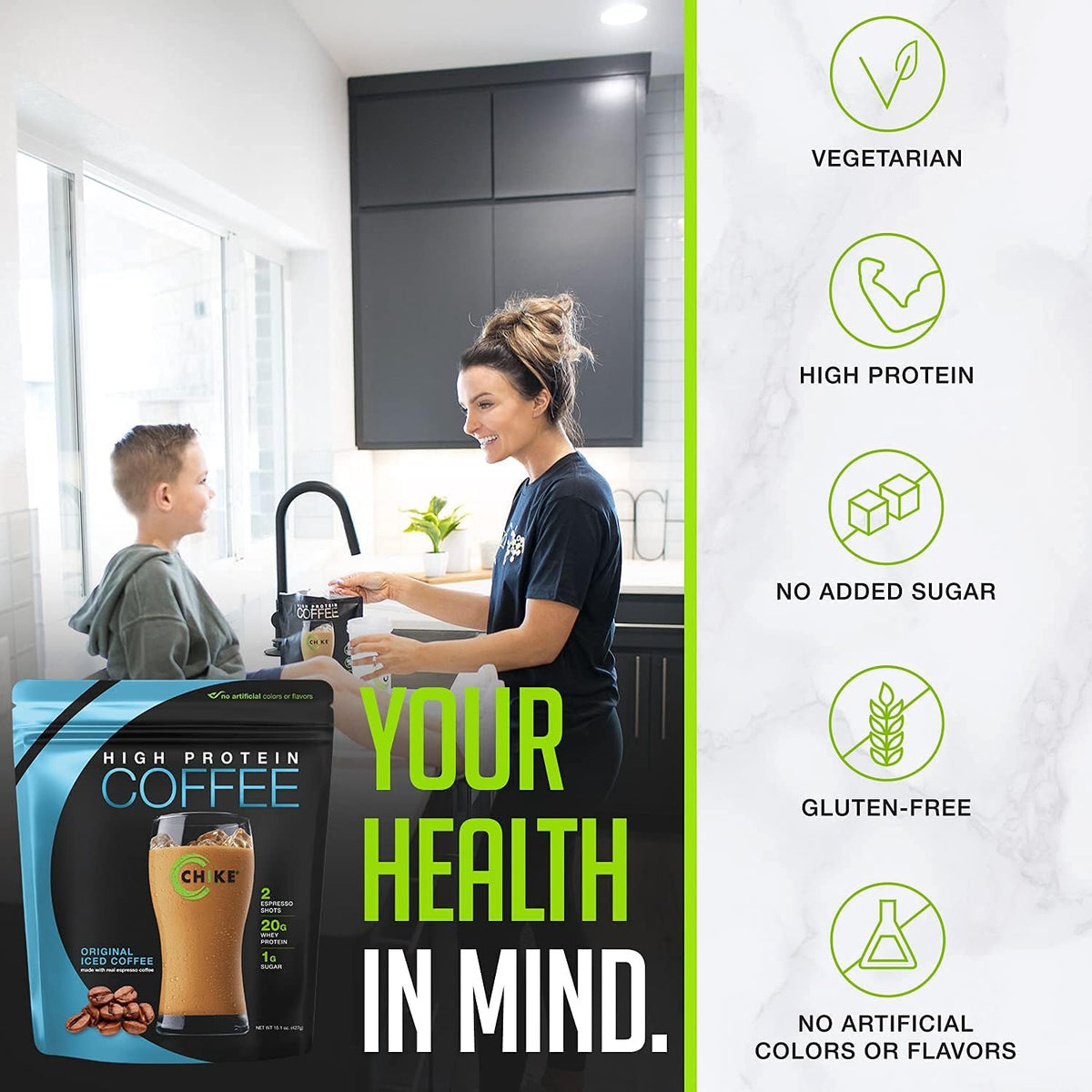 Chike High Protein Iced Coffee, 12 Single Serving Packets (Original)