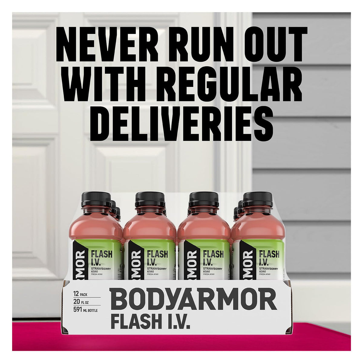 BODYARMOR Flash IV ZERO Sugar Hydration Drink, Lemon Lime, 20 Oz (12 Pk)