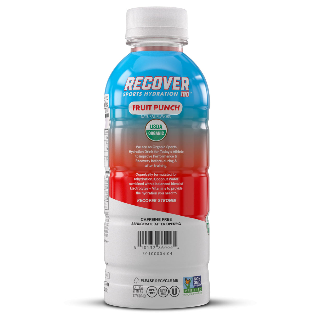RECOVER 180 Organic Sports Hydration Drink, No Sugar Added, 20 Calorie Sports Beverage, Organic Flavors With Vitamins, Potassium-Packed Electrolytes (16.9 Fl Oz (Pack of 12), Variety Pack)
