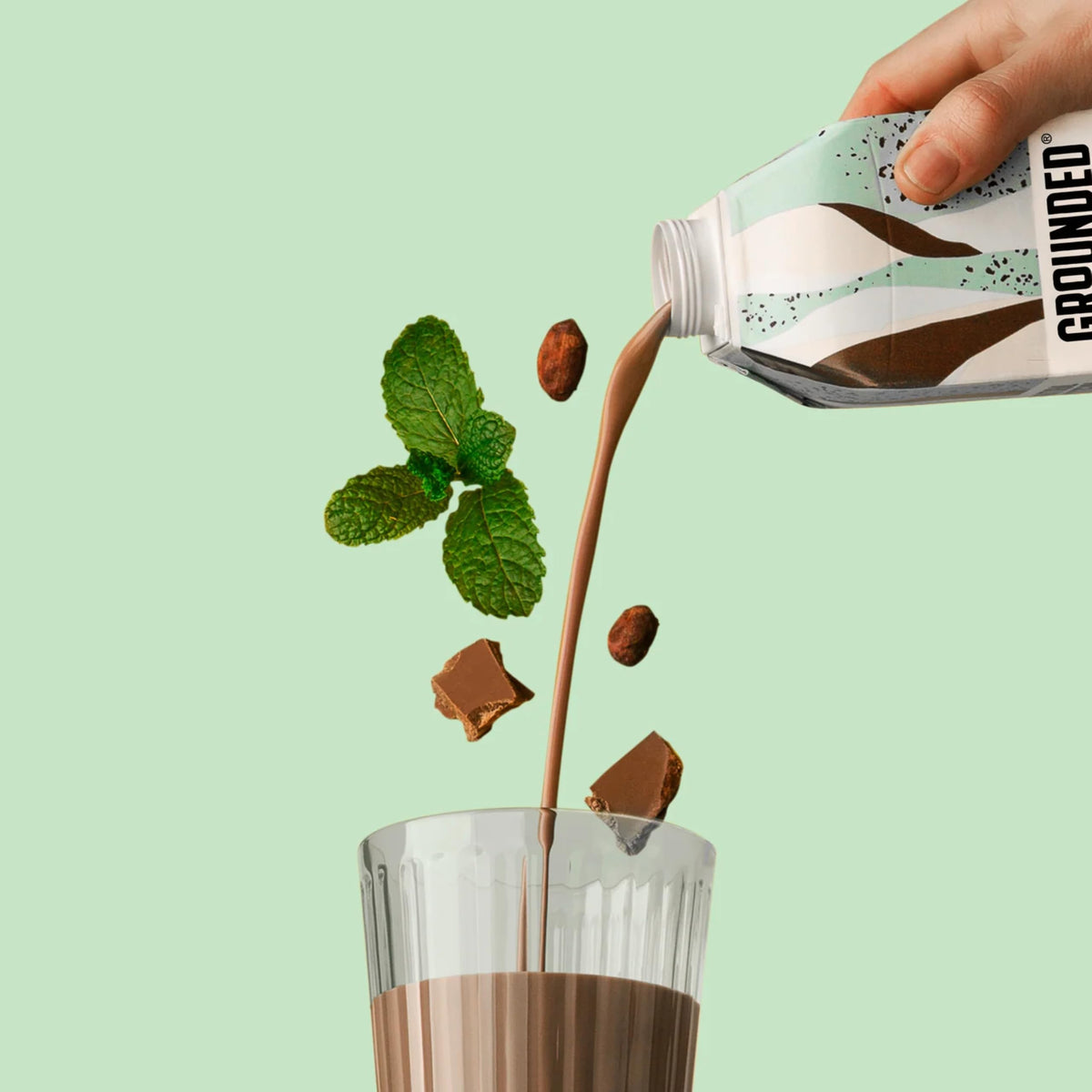Grounded Chocolate Protein Milkshake, 20g Protein, Dairy Free, 16.6 fl oz