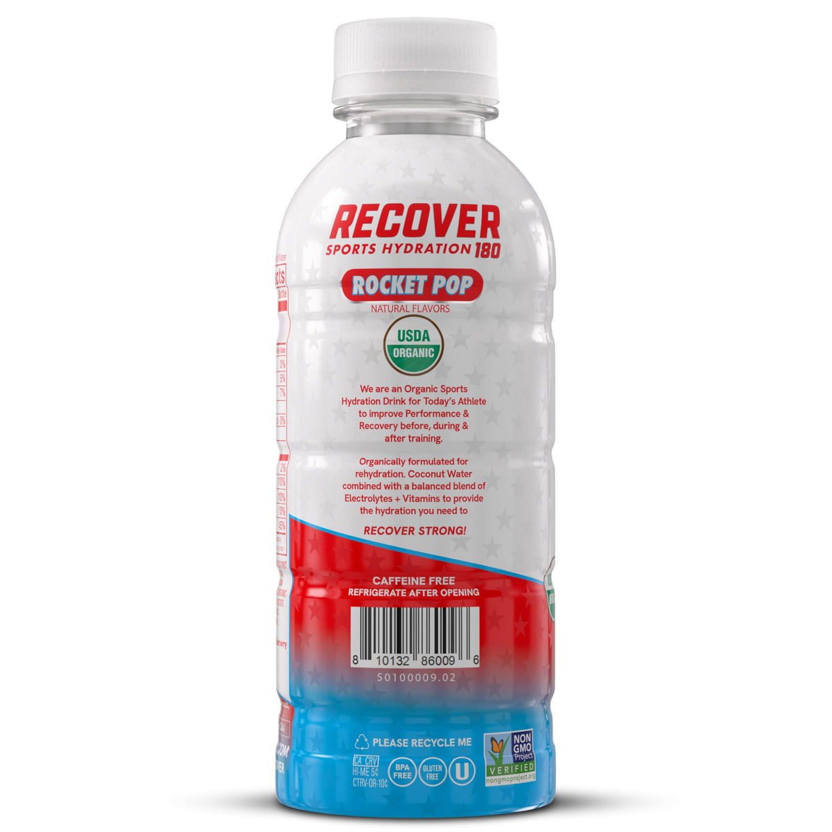 RECOVER 180 Organic Sports Hydration Drink, No Sugar Added, 20 Calorie Sports Beverage, Organic Flavors With Vitamins, Potassium-Packed Electrolytes (16.9 Fl Oz (Pack of 12), Variety Pack)