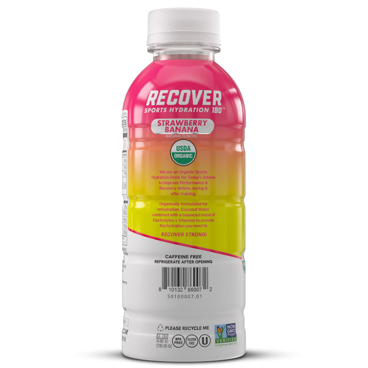 RECOVER 180 Organic Sports Hydration Drink, No Sugar Added, 20 Calorie Sports Beverage, Organic Flavors With Vitamins, Potassium-Packed Electrolytes (16.9 Fl Oz (Pack of 12), Variety Pack)