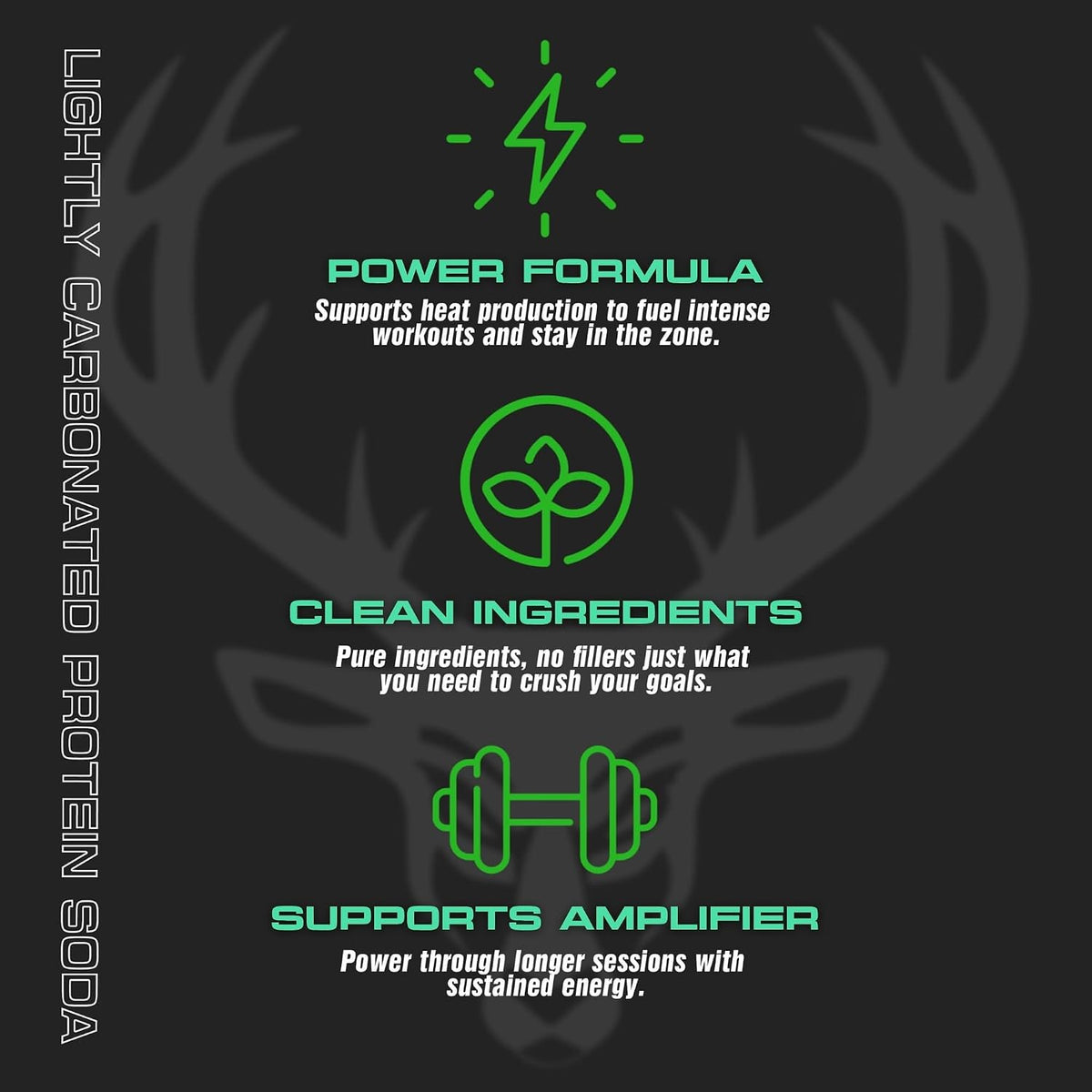 Bucked Up Lightly Carbonated Protein Soda | 25g Whey Isolate - Zero Sugar, Low Calorie, Caffeine Free, Clean Drink | Sparkling Protein Soda - 12 Pack, 16 oz Cans (Green Apple)