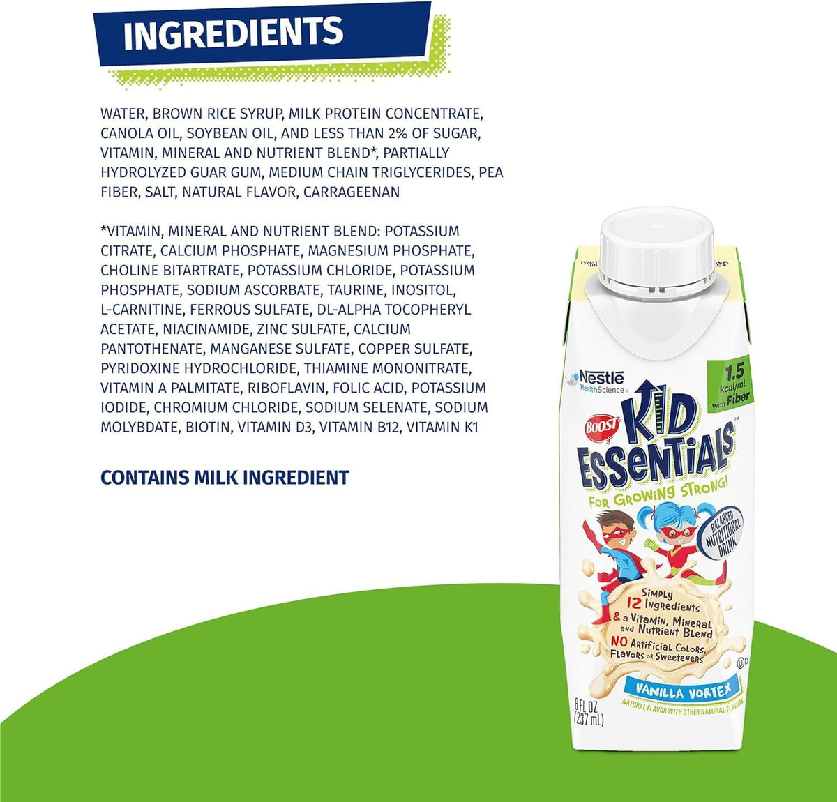 Boost Kid Essentials 1.5 Balanced Nutritional Drink (8 Fl Oz (Pack of 8), Strawberry & Chocolate)