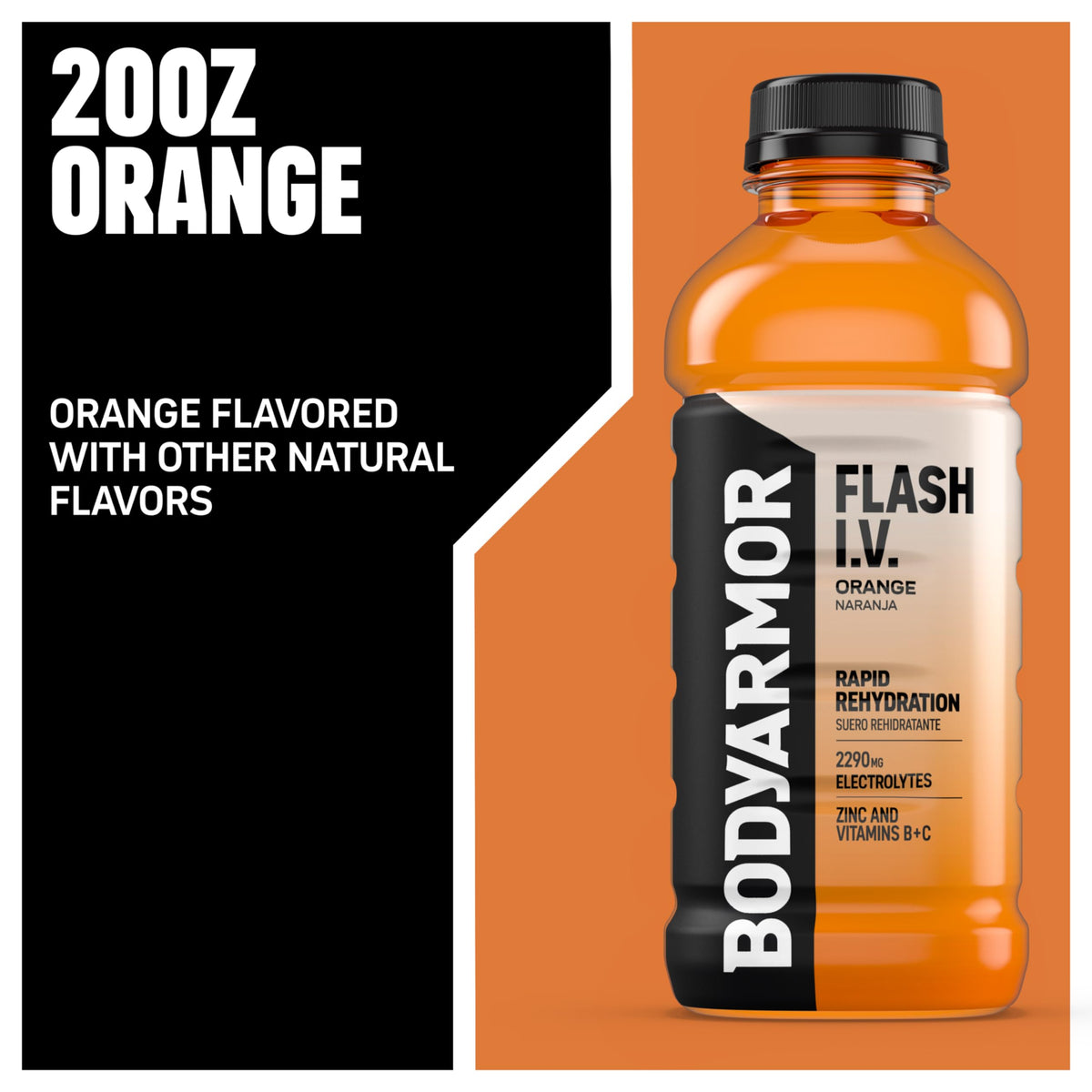 BODYARMOR Flash IV ZERO Sugar Hydration Drink, Lemon Lime, 20 Oz (12 Pk)