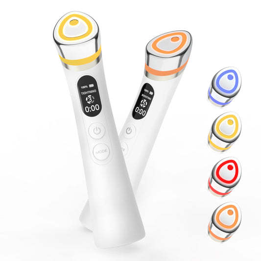 Face Lift Device – 8 in 1 Skin Tightening and Lifting, LED Light Therapy for Wrinkles, Korean Skin Care, Spa-Grade Facial Massager Lifting & Firming Beauty Massager (White)