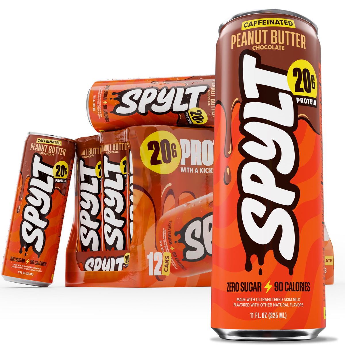 Spylt Maple Donut Milk Protein Drink, 20g Protein, 60mg Caffeine, 12 Pack