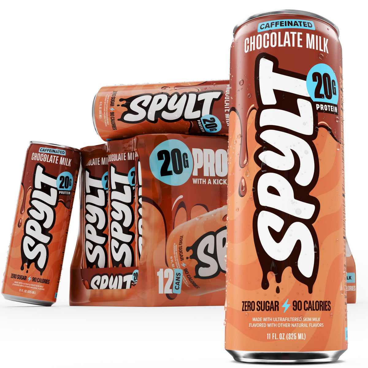 Spylt Maple Donut Milk Protein Drink, 20g Protein, 60mg Caffeine, 12 Pack