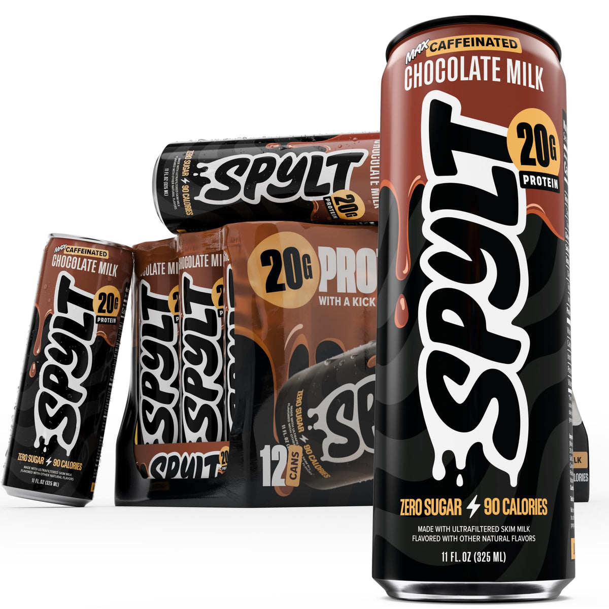 Spylt Maple Donut Milk Protein Drink, 20g Protein, 60mg Caffeine, 12 Pack