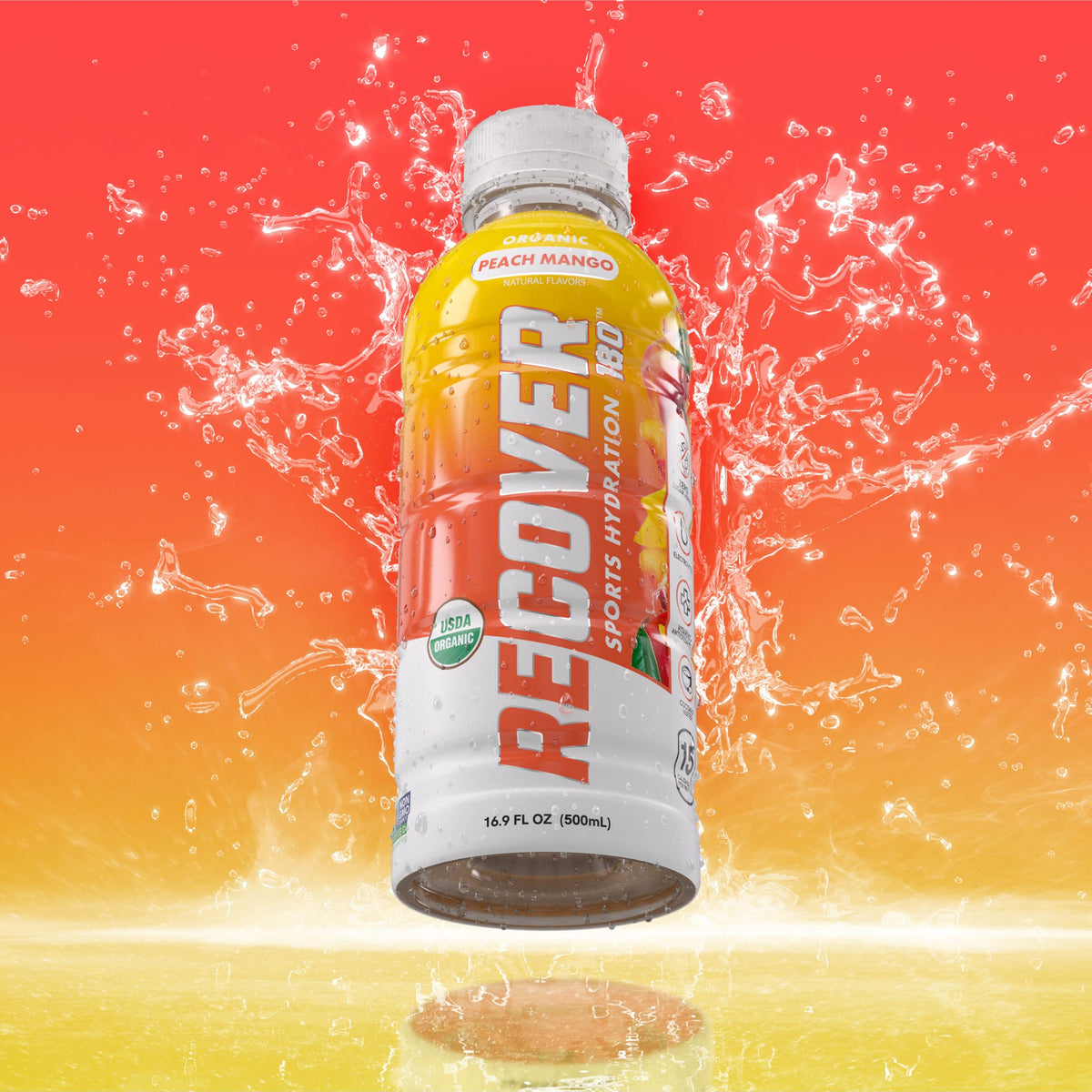 RECOVER 180 Organic Sports Hydration Drink, No Sugar Added, 20 Calorie Sports Beverage, Organic Flavors With Vitamins, Potassium-Packed Electrolytes (16.9 Fl Oz (Pack of 12), Variety Pack)