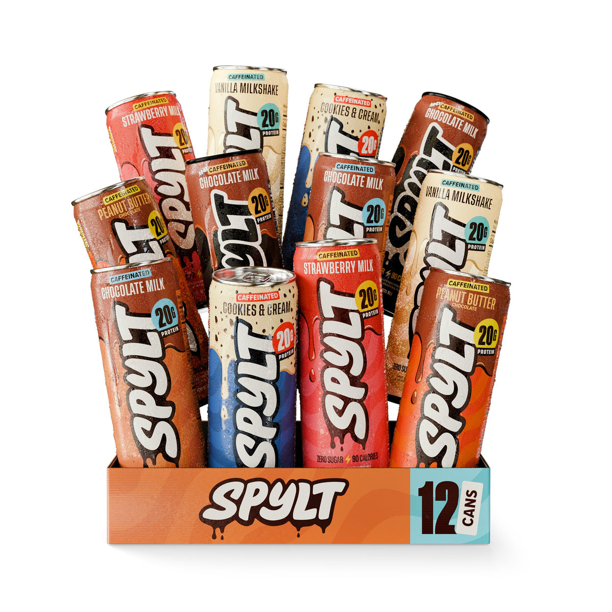 Spylt Maple Donut Milk Protein Drink, 20g Protein, 60mg Caffeine, 12 Pack