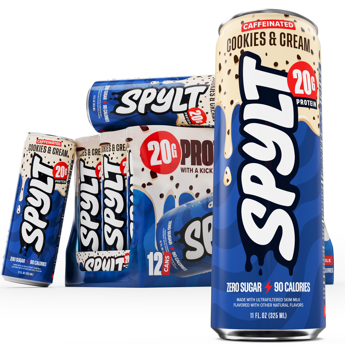 Spylt Maple Donut Milk Protein Drink, 20g Protein, 60mg Caffeine, 12 Pack