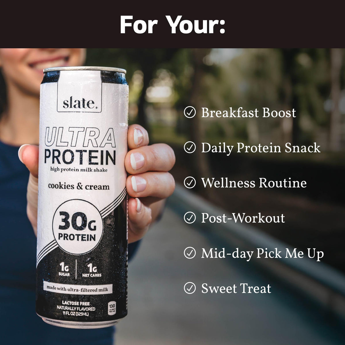 Slate Milk Ultra High Protein Milk Shake (Best Sellers Pack) Chocolate & Vanilla - 30g Protein, 1g Sugar, 130 Calories, 1-2g Net Carbs - No Added Sugar - Lactose Free - Natural - 11 fl oz, 12 Cans