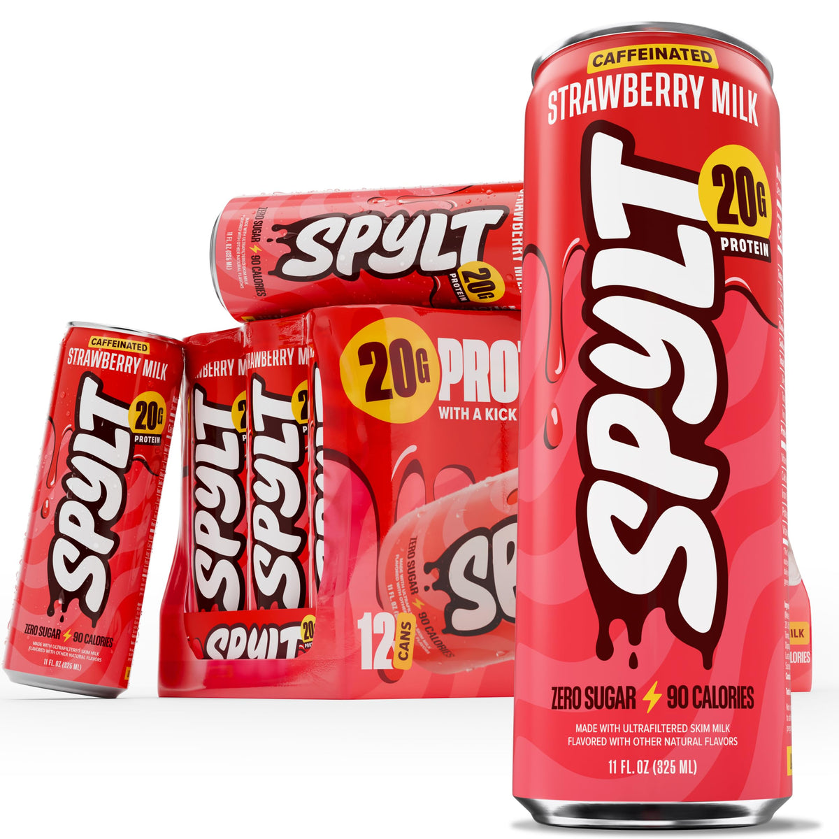 Spylt Maple Donut Milk Protein Drink, 20g Protein, 60mg Caffeine, 12 Pack