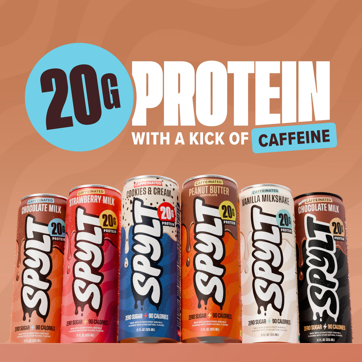 Spylt Maple Donut Milk Protein Drink, 20g Protein, 60mg Caffeine, 12 Pack