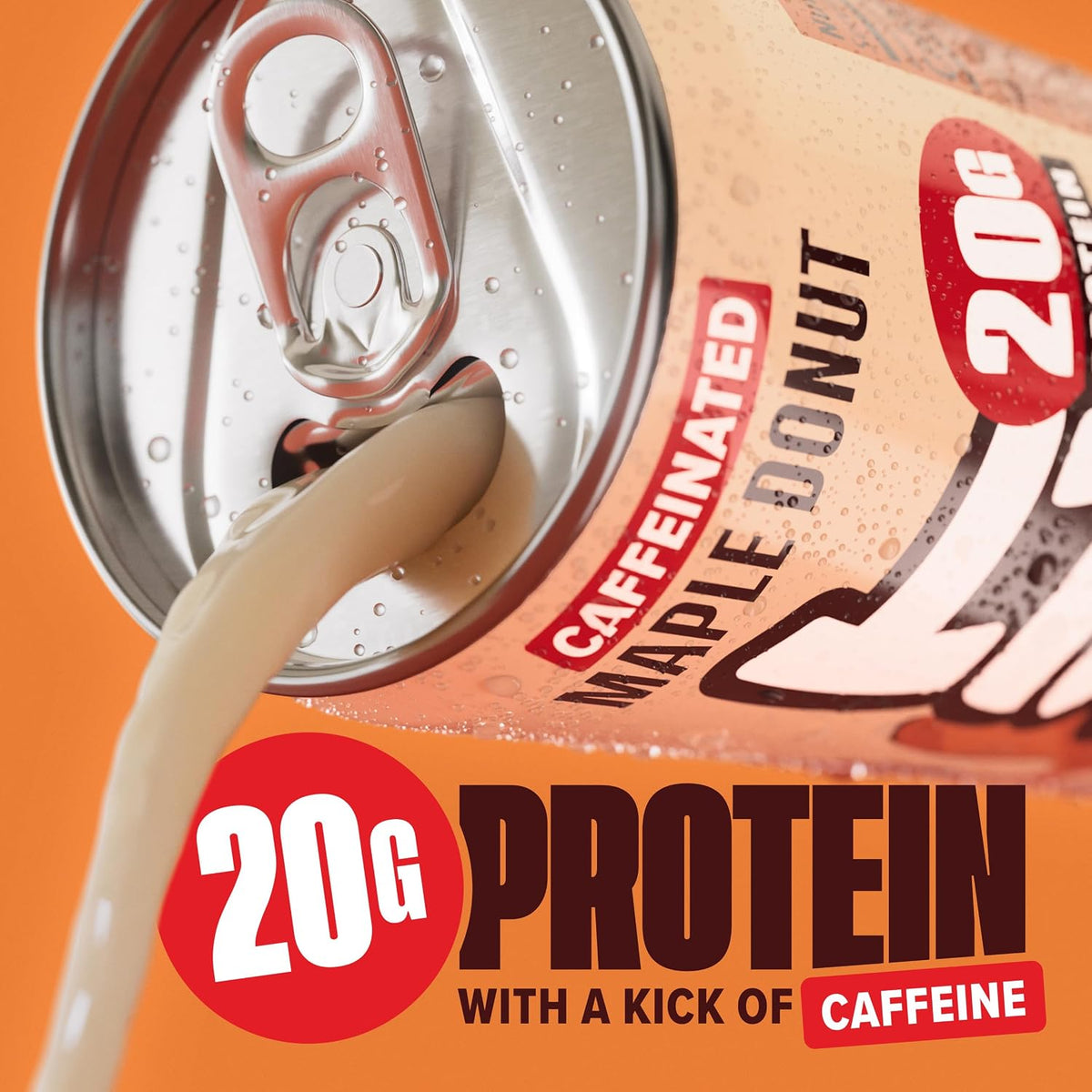 Spylt Maple Donut Milk Protein Drink, 20g Protein, 60mg Caffeine, 12 Pack